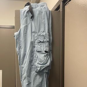 light blue utility cargo pants | urban outfitters